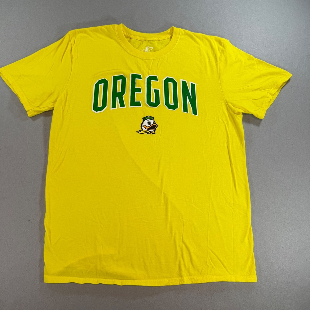 Logo Athletic Oregon Ducks Men's L Yellow Puddles Graphic T-Shirt